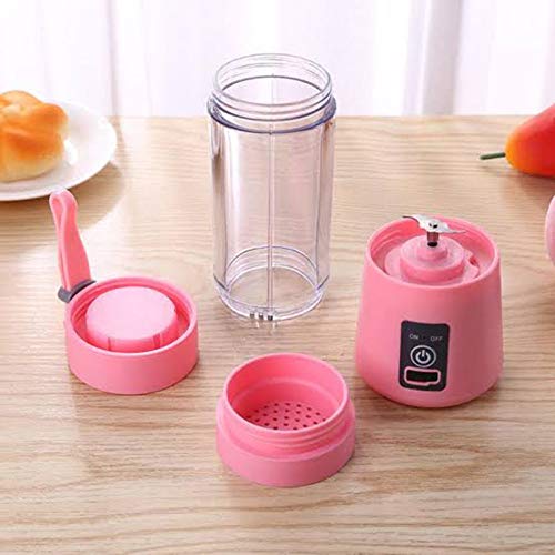 Mini Liquidificador Portatil Bateria Recarregavel Eletrico Rosa Shake