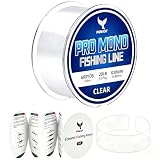 POWJOY Monofilament Fishing Line Clear 20LB 600Yards for Bass...