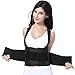 Back Brace with Suspenders for Women - Adjustable - Removable Shoulder Straps - Lumbar Support Belt - Lower Back Pain, Work, Lifting, Exercise, Gym - Black - Size L