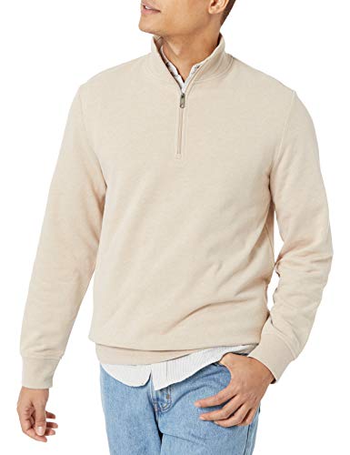 Amazon Essentials Men's Lightweight French Terry Quarter-Zip Mock Neck Sweatshirt