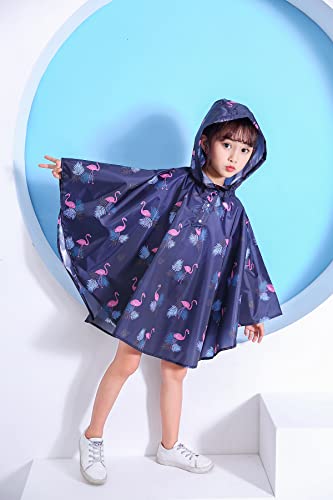 Image of Freesmily Kids Cute Raincoat Waterproof Rain Poncho Jacket Coat for Girls Boys