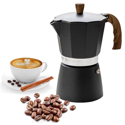 Genérico Olla para de aleación de aluminio - 300 ml, 6 tazas, clásica, estufa fácil de limpiar | Pote de elaboración de cerveza espresso eléctrico o de inducción de la estufa de gas, uso d