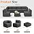Oakcloud 7-Piece Outdoor Patio Furniture Sofa Set Black Rattan Wicker Sectional Conversation Sets with Glass Top Table and Cushions(Grey)