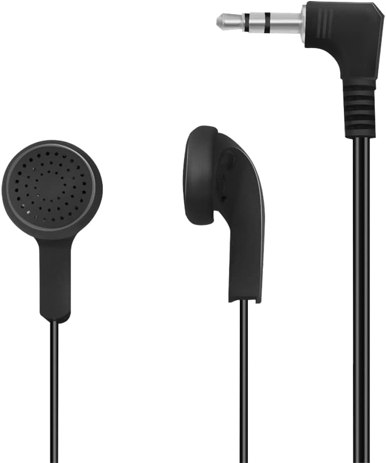 A pair of wired earbuds