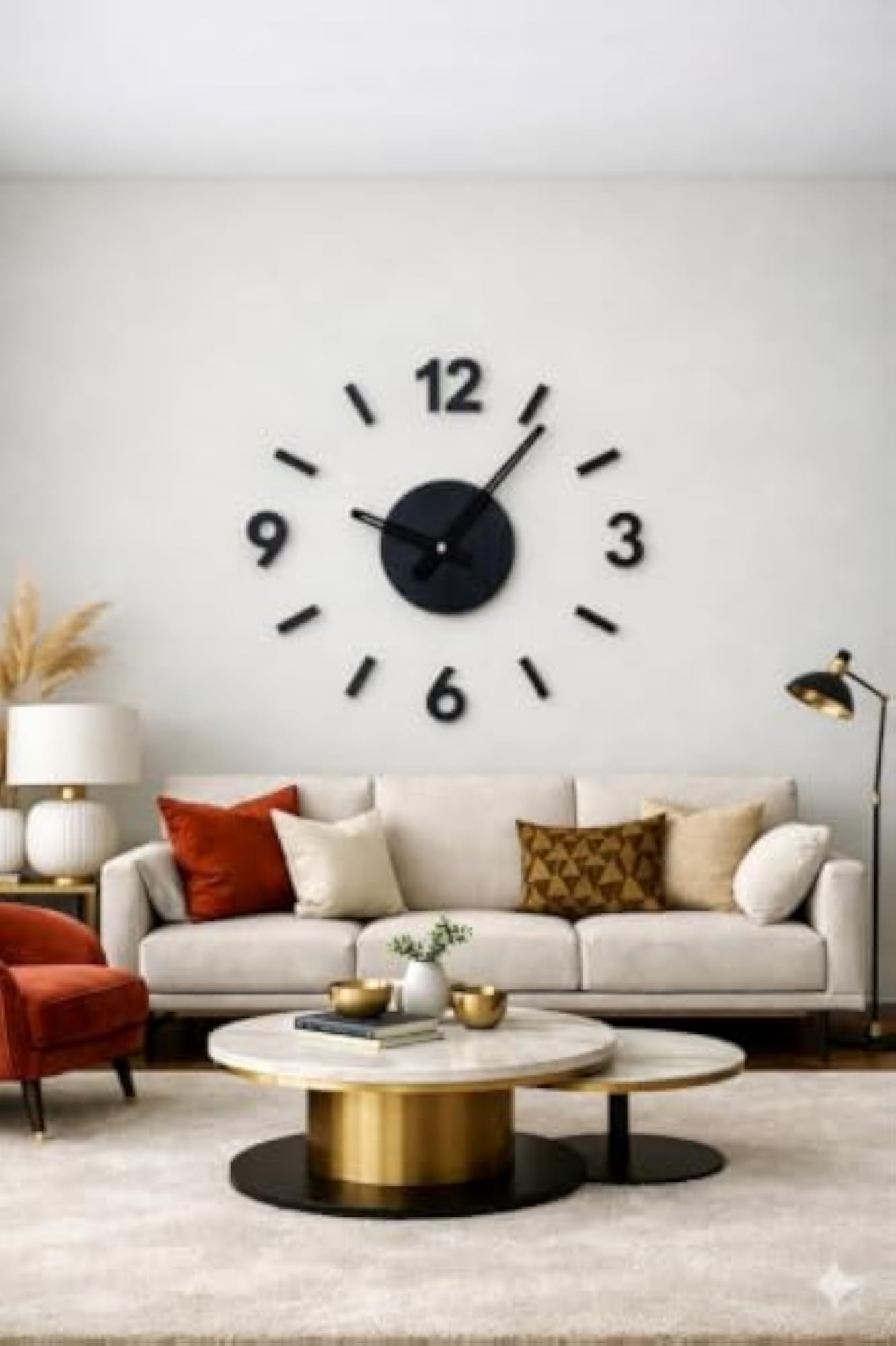 Modern 3D DIY Wall Clock for Home Decor