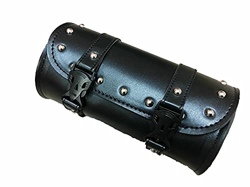 Motorcycle Universal Leather Bag Tool Roll Saddle Bag Dirt Bike Cruiser Chopper Cafe Racer Old School Bobber Touring Scooter #TOP11
