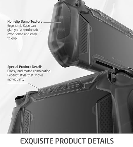 Image of Mumba Dockable Case for Nintendo Switch (2017 Release), [Blade Series] TPU Grip Protective Cover Case Compatible with Nintendo Switch Console and Joy-Con Controller (FrostBlack)