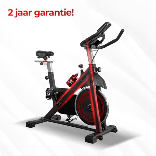 Lugia Hometrainer - Fitness Fiets - Led Display - Verstelbaar Zadel - 0-100% weerstand niveaus - Hartslagfunctie - Max 130kg - Extreem Stil - Afbeelding 6