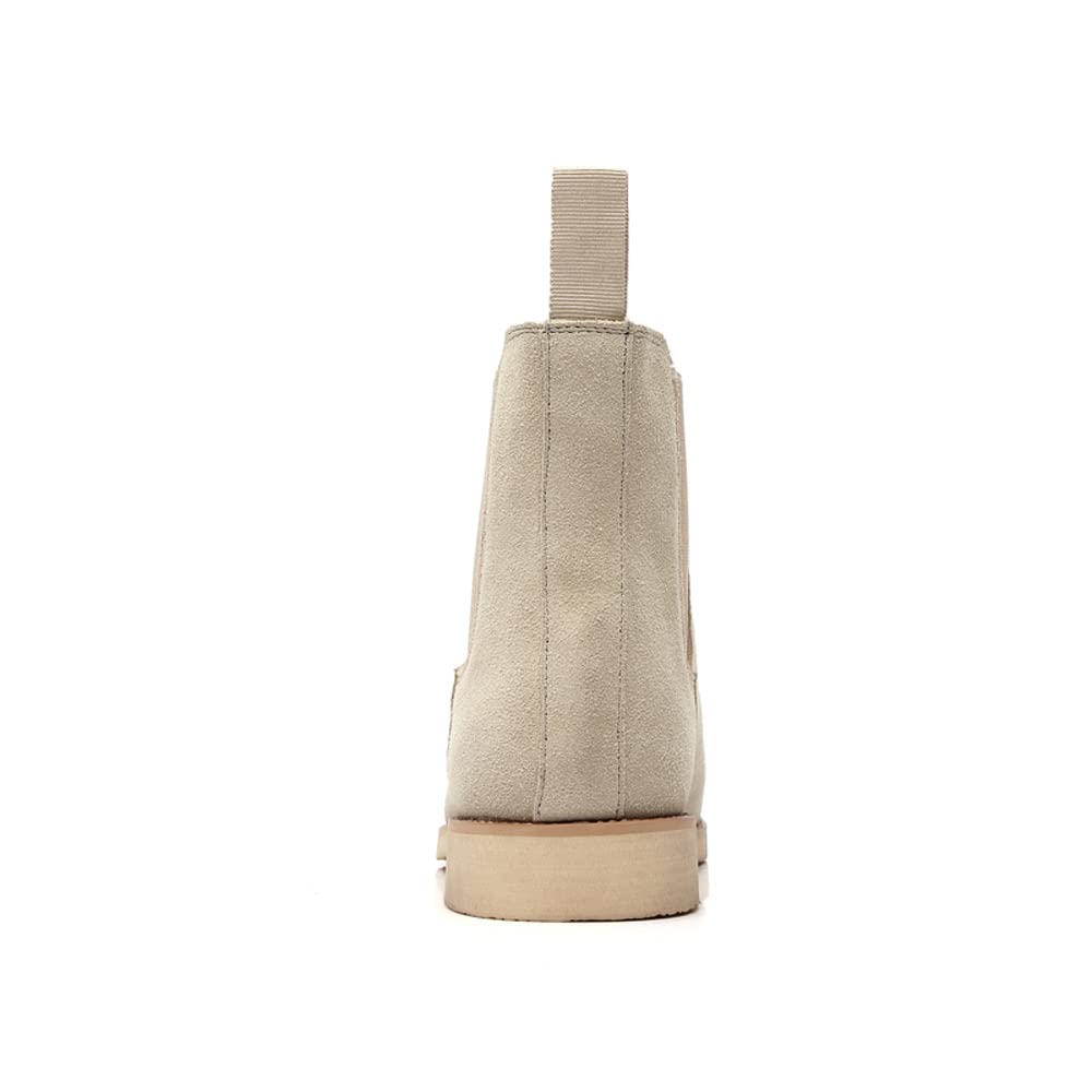 MANLADUO Bottines Chelsea décontractées en cuir véritable pour homme