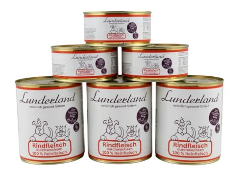 Lunderland Reinfleisch-Dose Rindfleisch durchwachsen 6 x 800g