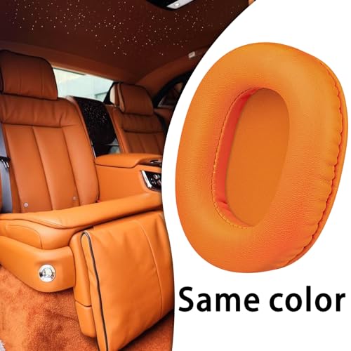 Image of SOULWIT Earpads Replacement for Audio Technica ATH M50X M50XBT M50RD M40X M30X M20X MSR7 SX1 Monitor Headphones, Ear Pads Cushions with Softer Protein Leather, High-Density Foam - Orange