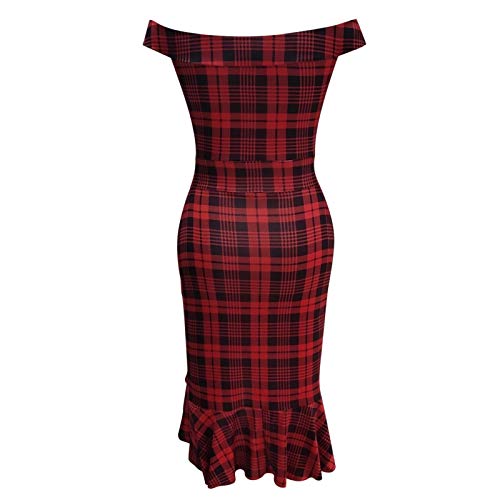 Robe longue épaules dénudées à volants avec coupe ample basique - 6