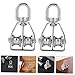 CHILDWEET 2pcs Double Cable Pulley Wheel Heavy Duty Stainless Steel Swivel Pulley Block for Industrial Lifting Equipment