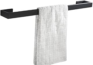 Flybath Towel Rail Bar 304 Stainless Steel Single Layer Bath Towel Holder Wall Mounted, 60 cm/24 inches, Matte Black Finish