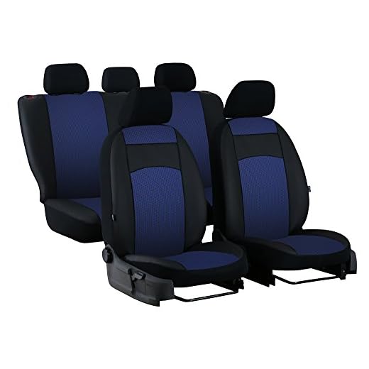 Skräddarsydda bilstolsöverdrag FIRSTCLASS Royal för MERIVA B 2010–2017. Tyg med konstläder. I det erbjudandet blått.