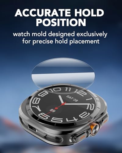 SPGUARD 4 Pack for 2025/2024 Galaxy Watch Ultra 47mm Screen Protector, Tempered Glass, 9H Hardness, Anti Scratch, Bubble Free for Samsung Galaxy Watch Ultra 7 47mm(NOT for Others Models)