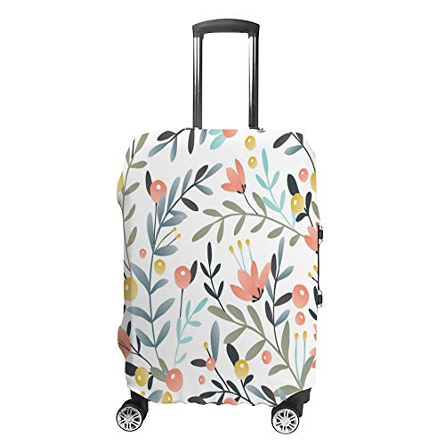Housse pour bagages de voyage anti-rayures lavable motif fleur