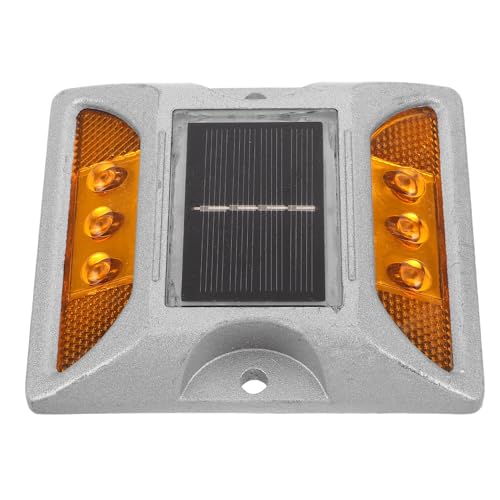 Balises solaires pour allée Holibanna en aluminium 12x10cm plots réfléchissants