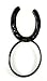 Black Western Horseshoe Towel Ring w/Token