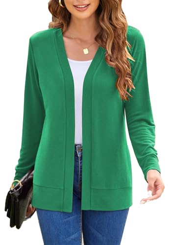 Image of Womens Casual Lightweight Long Sleeve Cardigan Flowy Soft Open Front Knit Cardigan Sweaters