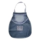 Producto de gran calidad Bolsa de malla para el hogar para frutas y verduras, bolsa de la compra plegable, bolsa de la compra reutilizable, bolsa de almacenamiento de cristal de lata redonda (gris, talla única)