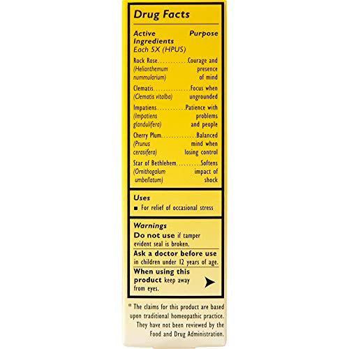 Bach RESCUE REMEDY Dropper 20mL, Natural Stress Relief, Homeopathic