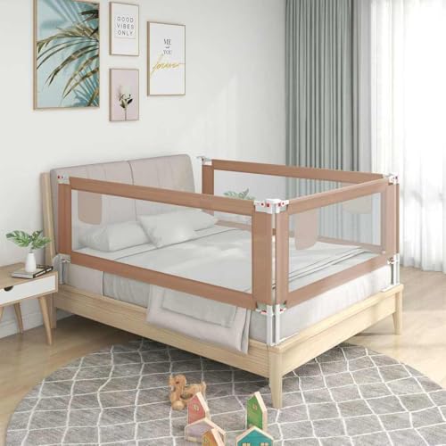 Mokuyary Barrera protectora para cama infantil, 90 x 25 cm, tela, protección de seguridad, protección contra caídas para cuna