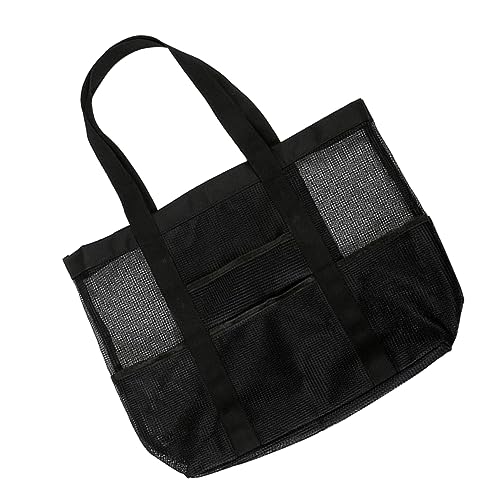 BESPORTBLE Travel Toiletry Bag Mesh Beach Bag for Women Compact Lightweight Hanging Bag 8 Pockets Safe Easy to Carry for Daily Use