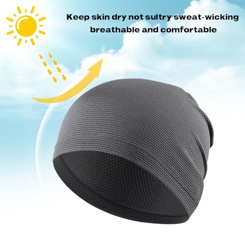 Image of WTACTFUL Cooling Skull Cap Breathable Mesh for Men Women | Lightweight Mesh Thin Quick-drying Moisture-Wicking Motorcycle Cycling Summer Sports Helmet Liner Hard Hat Liner