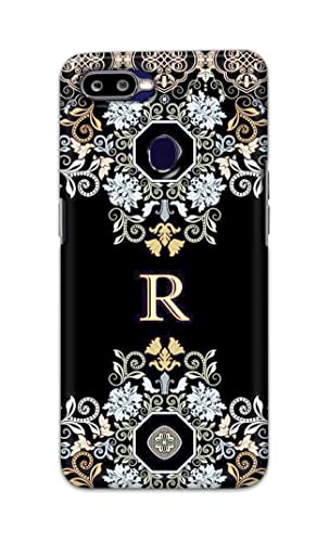 Image of PRINTFIDAA Name II Initial II Letter Floral Pattern Alphabet R Printed Designer Hard Back Case Cover for Oppo F9 / Oppo F9 Pro /Realme 2 Pro /Realme U1, RMX1801, RMX1807 -(SS) MVN1007