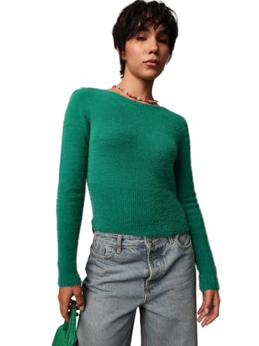 Image of Only Women's Nylon Blend Round Neck Sweater