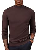 Casual Fit. PJ PAUL JONES Strickpullover Herren Rollkragenpullover Unterziehrolli Slim Fit Fenstrick Pullover Espresso L