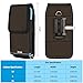 ACCKUO Phone Holster for Belt with Metal Clip and Magnetic Closure Compatible with iPhone 16/15/14/13/12 Pro Max, Galaxy S25/S24/S23/S22 Plus & FE for Everyday Protection, L-Coffee