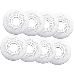 Ruedas Luminosas Para Patines En Linea HJGHY Luces LED PU Ruedas de Repuesto para Patines en Línea (Paquete de 8) Ruedas Luminosas para Patines en Línea Tabla de Olas Tabla de Ruedas Street Surf,Blanco,80mm