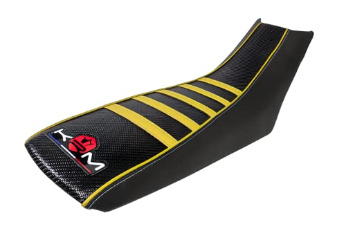 Housse de siège KRM jaune Derbi X-treme pour réparer une selle abîmée ou déchirée