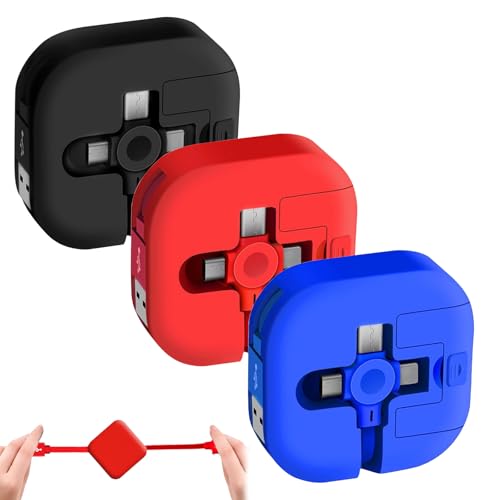 Neyeau 3Pcs 3 In 1 Data Cable Phone Stand,3A Fast Charging Cable,Multi Phone Retractable Charger Cable, with Light-ning/Type C/Micro Usb Ports for Laptops, Phones and Other Types,Blue + Green + Black Neyeau 3Pcs 3 In 1 Data Cable Phone Stand,3A Fast Charging Cable,Multi Phone Retractable Charger Cable, with Light-ning/Type C/Micro Usb Ports for Laptops, Phones and Other Types,Blue + Green + Black