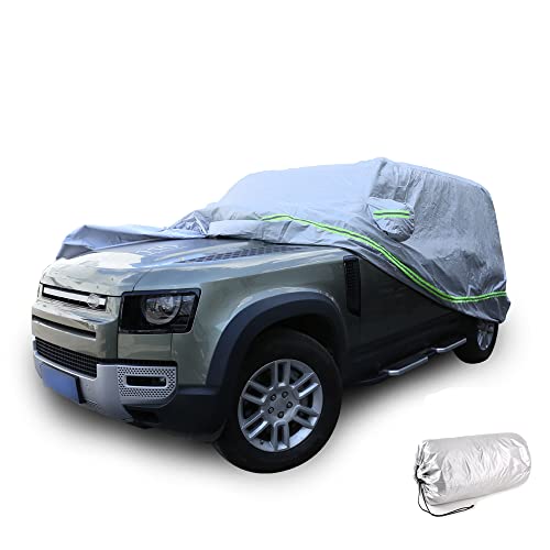 Image of Car Cover Waterproof All Weather Compatible with Land Rover Defender 110 2020-2024，Car Cover Sun Hail UV Snow Dust Protection Exterior Protection Cover (Land Rover Defender 2020-2024)