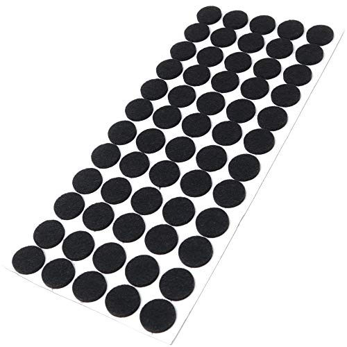 Adsamm home - Base Deslizante de Fieltro para Muebles, Protección contra Arañazos Autoadhesivo, Varios Tamaños,  60 x redondo 20 mm, Altura 3,5mm, Negro