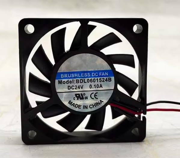 BDL0601524B 60X60X15MM 6CM 24V 0.10A 2.4W 2Wires Cooling Fan