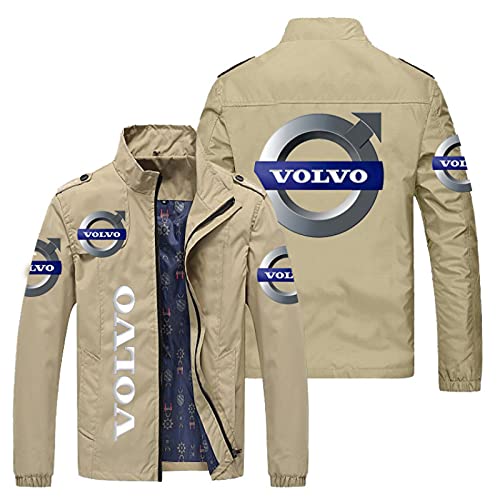 Vestes pour hommes pour VOLVO Imprimer Vêtements d'extérieur à manches longues Nouveaux sweat-shirts coupe-vent minces Casual Zip Vêtements Manteaux Tops-E||XXXL Cover