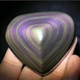 BYLSAGWHT Beautiful Cats Eye Obsidian Quartz Crystal Heart Shaped (Size : About 3cm)
