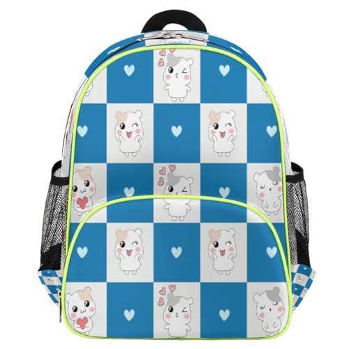 Sac à dos d'école enfants motif hamster cartable de voyage unique