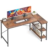 DUMOS L Shaped Desk 47 Inch Computer Desk Gaming Furniture Corner Desks Home Office PC Table with...