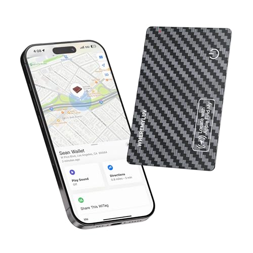 WHEREMYLUV-Item-Finder-for-Wallet, Ultra Thin Bluetooth Tracker Card Compatible with Apple Find
