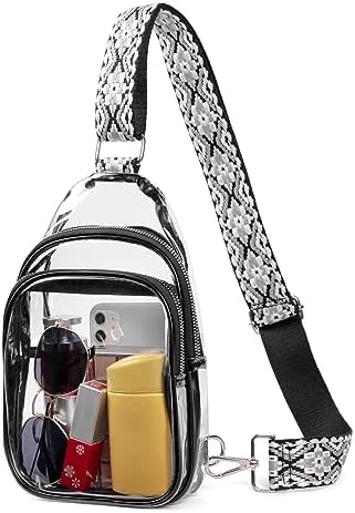 CLUCI Clear Bag for Stadium Events, Clear Bag Purses for women Crossbody Transparent, Crossbody Purses for Concerts Sports