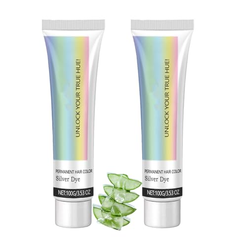 Silver Hair Dye 2-en-1 color y cuidado para cabello 3.53 Fl Oz 2 Pack miniatura 1