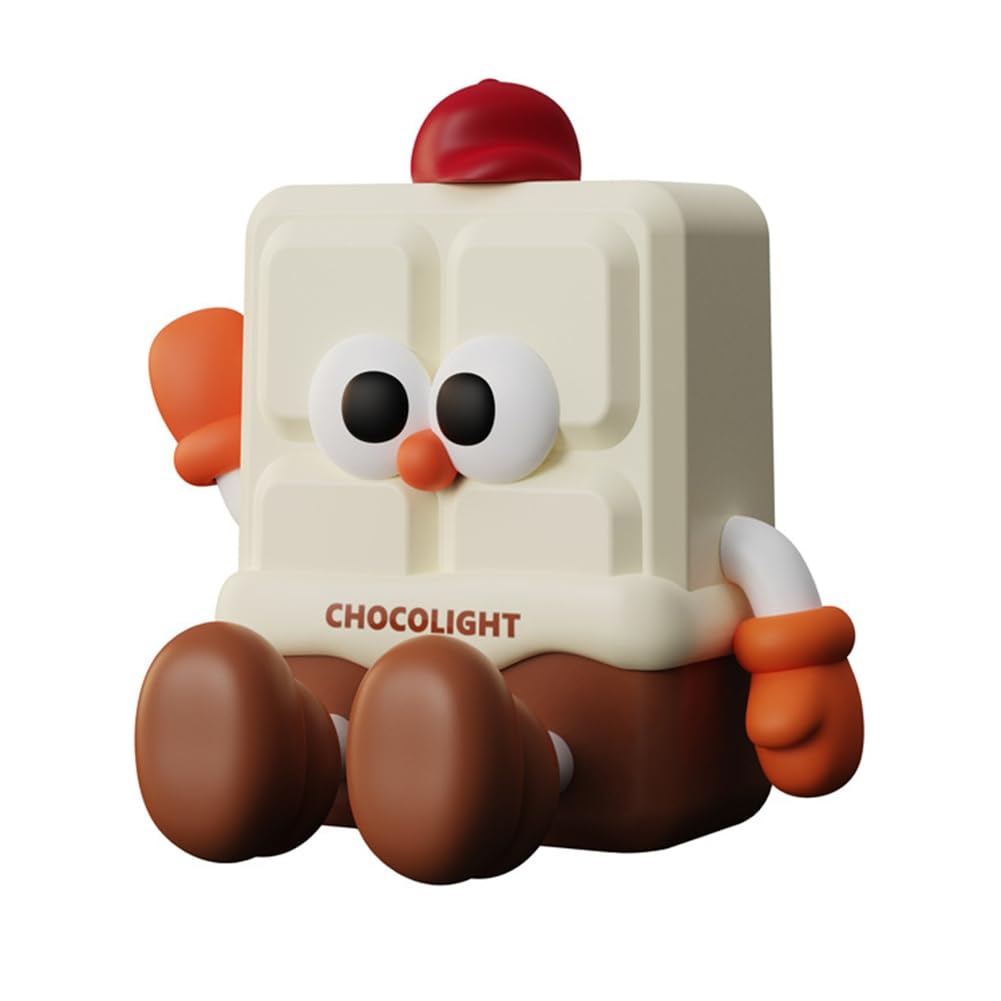 Rordigo Night Light Cute Chocolate Night Light Rechargeable LED Night Light for Chocolate Lamp with 3 Level Dimmable Silicone Touch Lamp