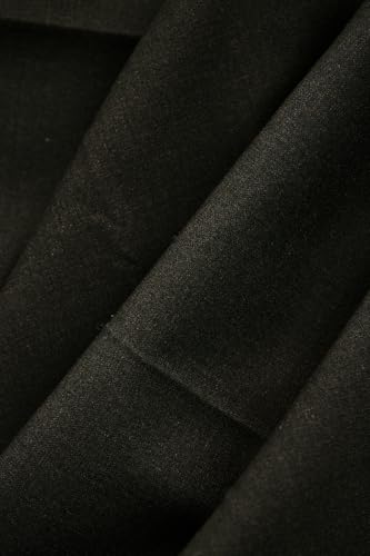 Image of SNITCH Men Trousers Casual Wear | Baggy Fit Wide-Leg Pleated Front Solid Pattern | Polyester Viscose Elastane Blend, Mid Rise, Full Length Office Wear