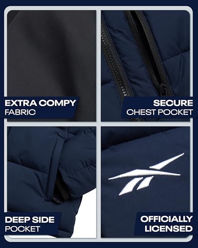 Reebok Boys Puffer Jacket - Quilted Water and Wind Resistant Boys Winter Coat - Warm Insulated Stretch Tech Jackets for Kids3