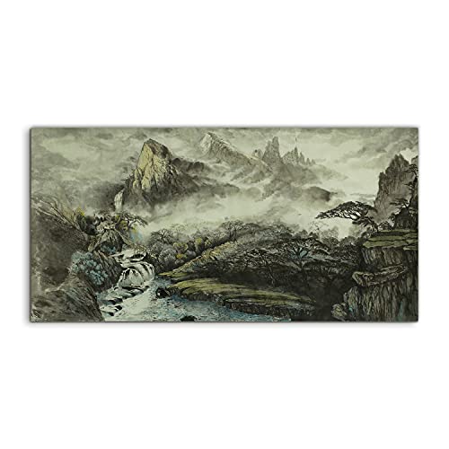 Image sur verre Coloray 140x70cm tableau de luxe en verre trempé paysage de montagne de Chine
